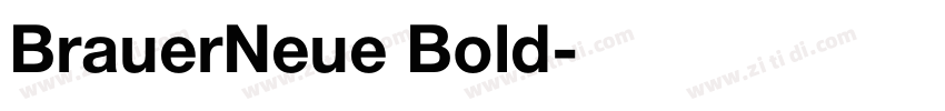 BrauerNeue Bold字体转换